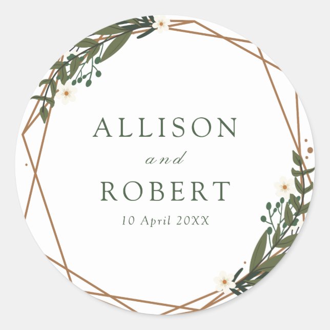 floral geometric sticker (Front)