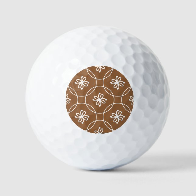 Floral geometric: vintage art pattern. golf balls (Front)