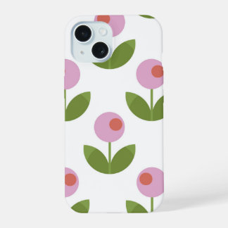 Floral géométrique rose et vert