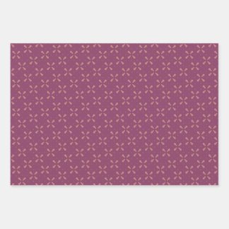 Floral geometry wrapping paper sheet