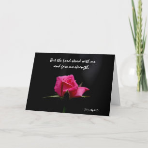 Floral Get Well, Scripture Verse on God's Strength Card