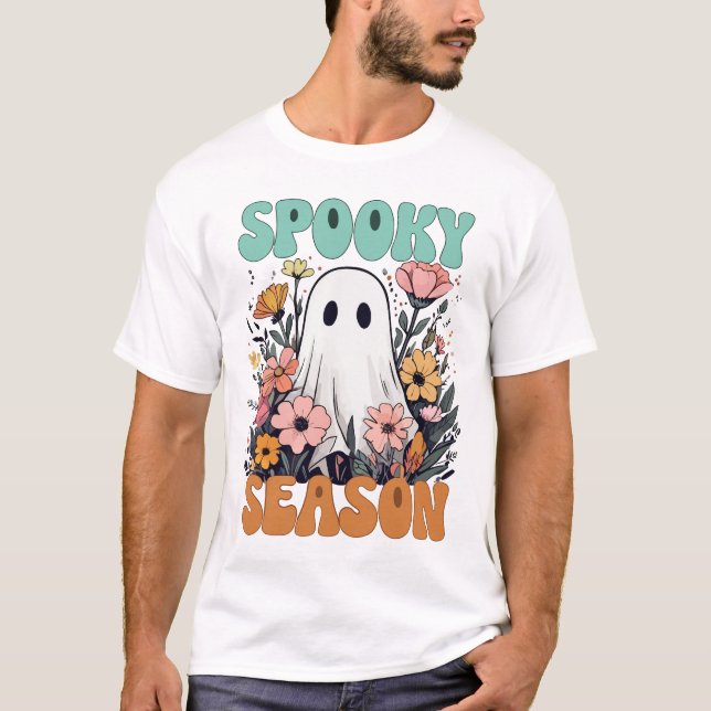 Floral Ghost : Célébrez le t-shirt de la saison Éf (Devant)