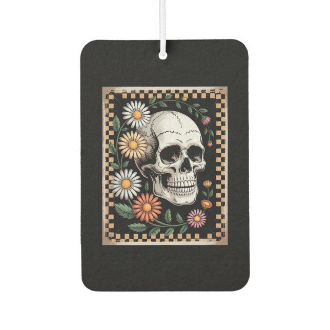 Floral Ghost Fall Boho Halloween 2 Air Freshener (Front)