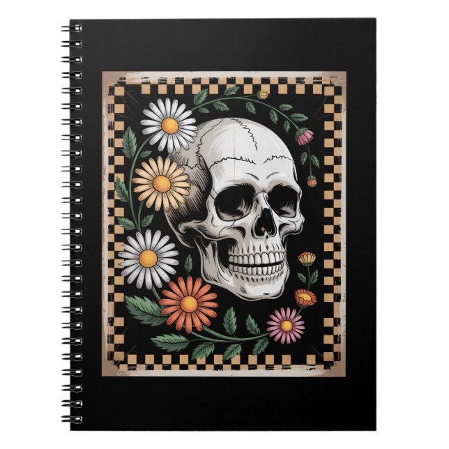 Floral Ghost Fall Boho Halloween 2 Notebook (Front)