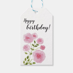Floral gift tag