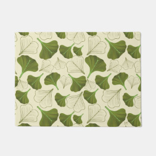 Floral Gingko Leaf Pattern Doormat