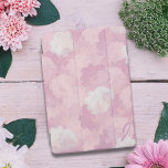 Floral Girly Blush Pink Rose Pattern Monogrammed iPad Mini Cover<br><div class="desc">Add your initial to this pretty pink floral ipad smart cover. Design inspired by the beautiful  pink roses that were blooming in my garden.</div>