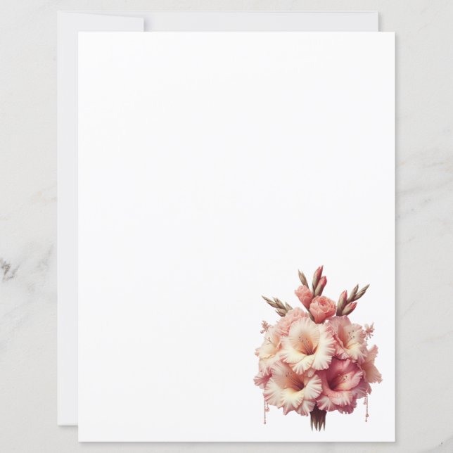 Floral Gladiolus Paper Sheet (Front)