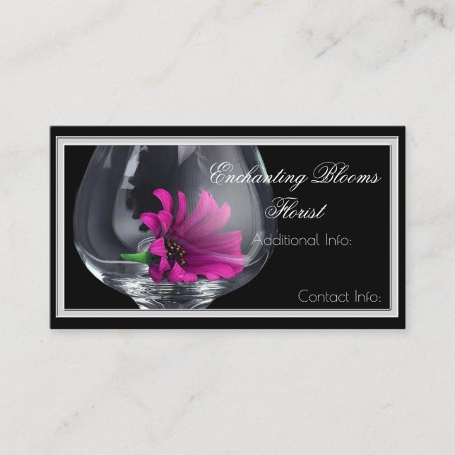 Floral Glass Business Card (Front)