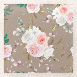 Floral Glass Coaster