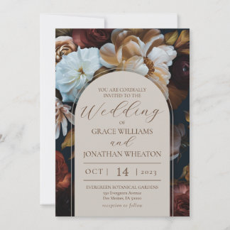 Floral Glow 5x7 Wedding Invitation