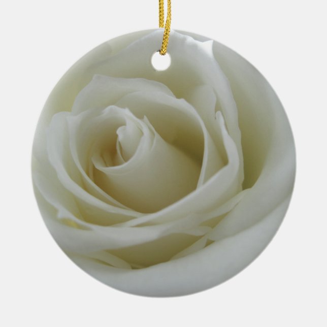 Floral Glow Ceramic Ornament (Front)