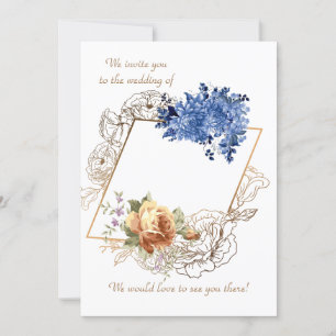Floral Glow Wedding Invitation Card