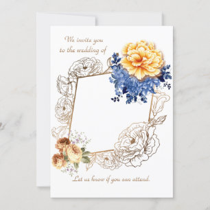 Floral Glow Wedding Set Invitation Card