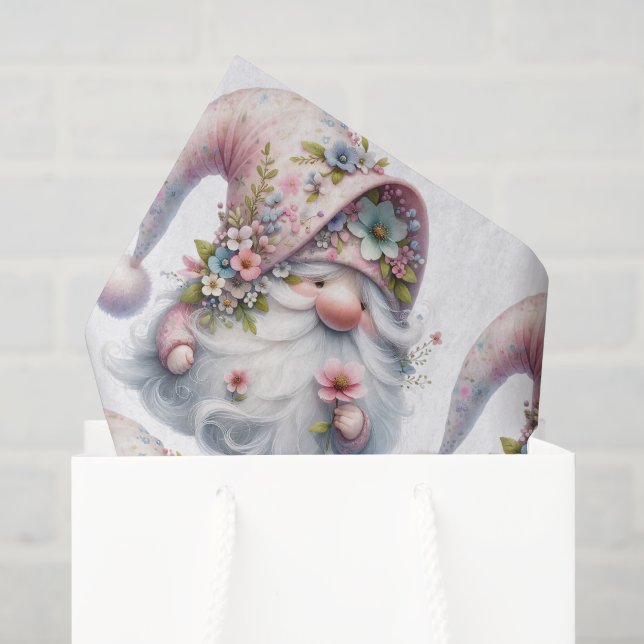 Floral Gnome Tissue Paper Set (Gift Bag)