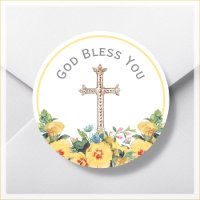 Floral God Bless You Religious