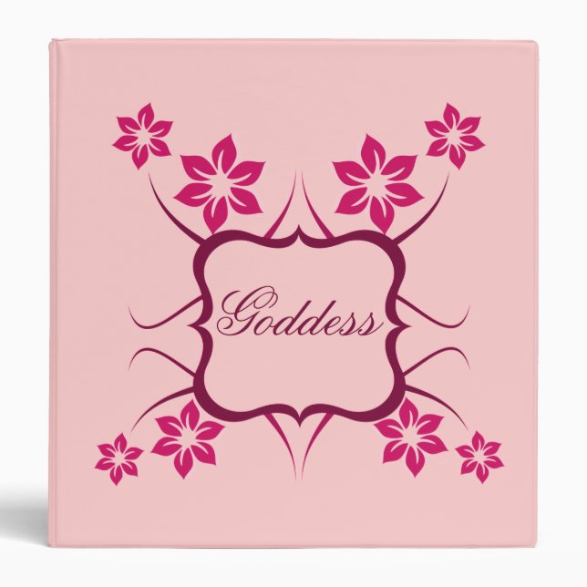 Floral Goddess Binder, Magenta Binder (Front)