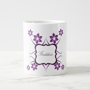Floral Goddess Jumbo Mug, Purple Large Coffee Mug