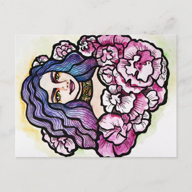 Floral Goddess Postcard (Front)