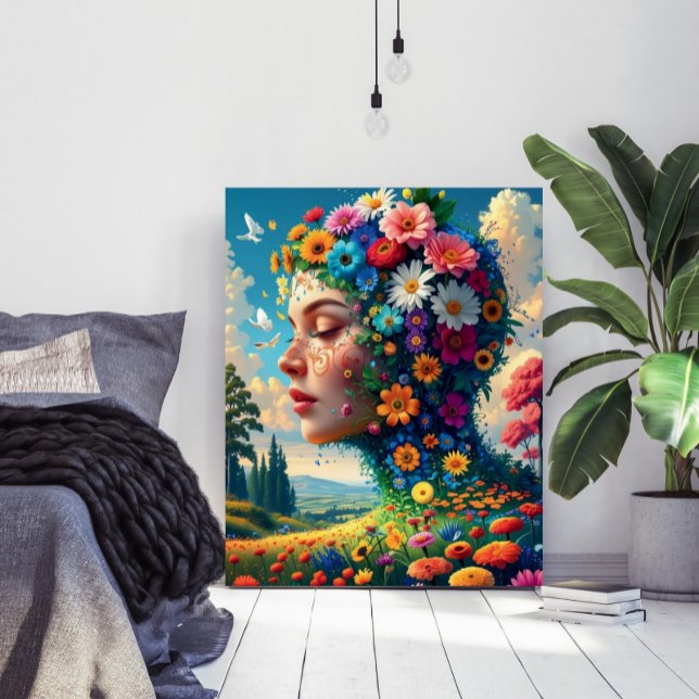 Floral Goddess Surreal Art Poster (Creator Uploaded)