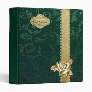 Floral Gold Damask 2 Binder