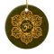 Floral Golden Green Aum Design