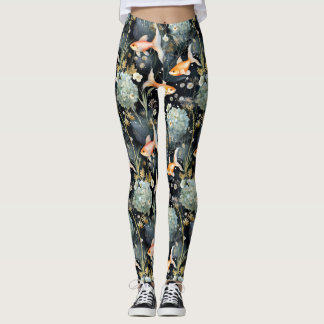 Floral: Goldfish Pond Leggings