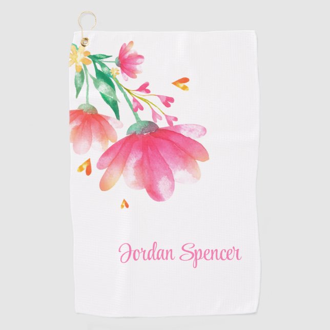 Floral Golf Towel (Front)