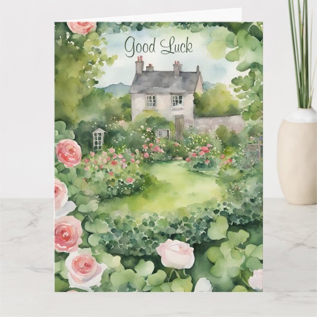 Floral Good Luck  Card (Front)