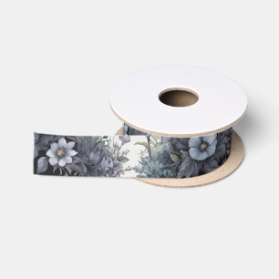 Floral Gothic Garden Gate Pagan Handfasting Satin Ribbon