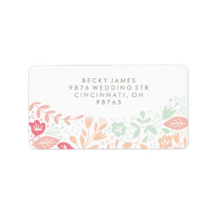 Floral Grace Stickers Return Address