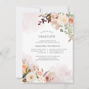 Floral Graduation 2025 Botanical Party Invitation