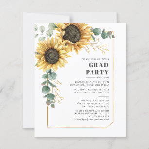 Floral Graduation 2025 Sunflower Party Invitation