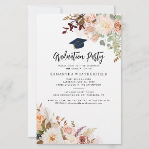 Floral Graduation 2026 Party Invitation Stationery
