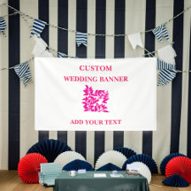 Floral Graduation Baby Shower Anniversary Banner