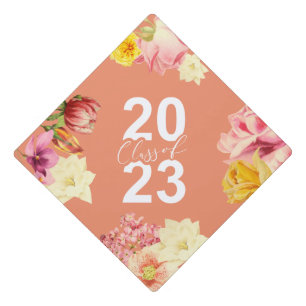 Floral Graduation Cap for Class of 2023