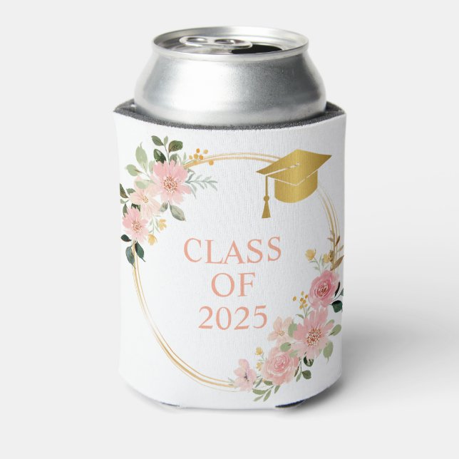Floral Graduation Class of 2025  Can Cooler (Can Back)