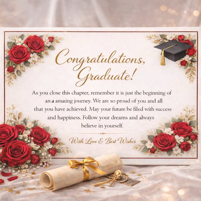 Floral Graduation Congratulations Card (Creator Uploaded)