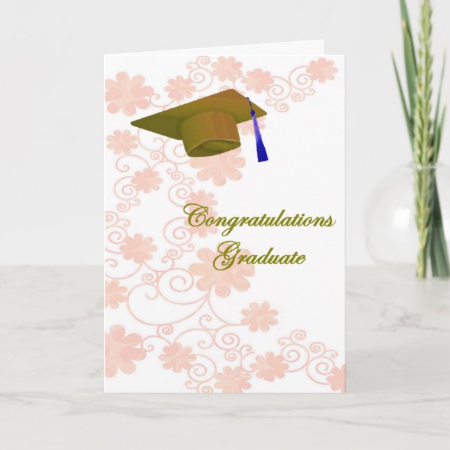 Floral Graduation Greeting Card (Front)