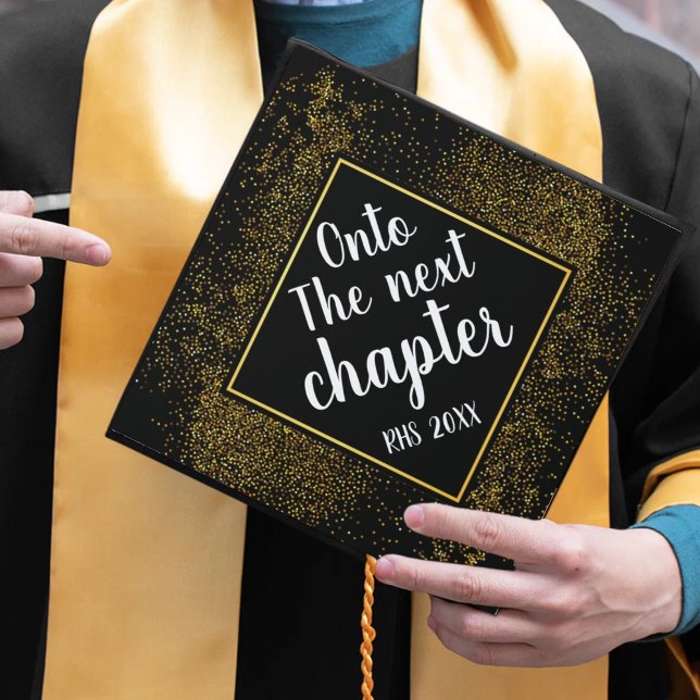 Floral Graduation Onto the Next Chapter Design Cap Topper (Creator Uploaded)