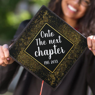 Floral Graduation Onto the Next Chapter Design Cap Topper