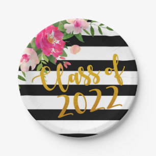 Floral Graduation Plate - Class of 2022