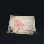 Floral Granddaughter and Her Husband Anniversary Card<br><div class="desc">Happy wedding anniversary card for granddaughter and her husband with pretty vintage pink flowers,  and heartfelt verse.</div>