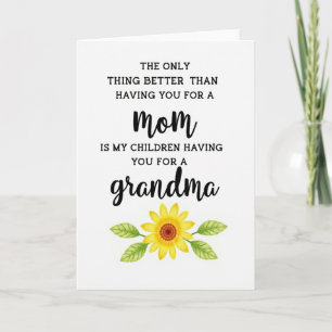 Floral Grandma Mothers Day Card