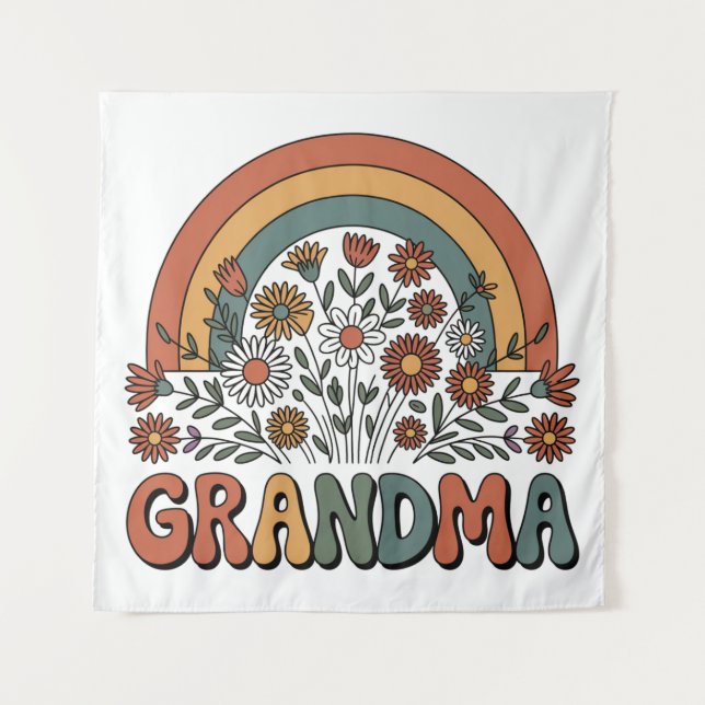 Floral Grandma Tapestry (Front)