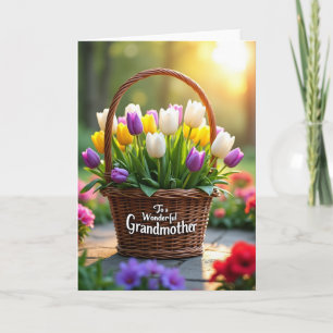 Floral Grandmother Message Card