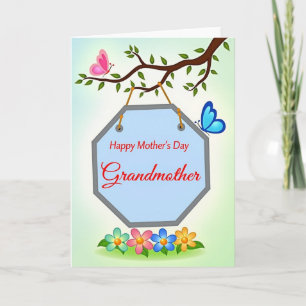 Floral Grandmothers Day Card