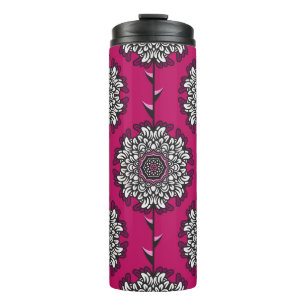 Floral Graphic Flowers Pink Seamless Thermal Tumbler