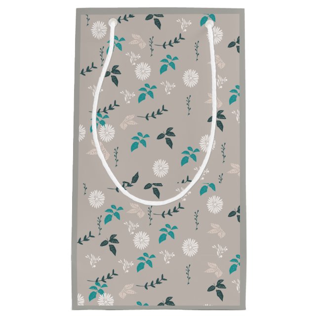 floral gray Gift bags (Front)
