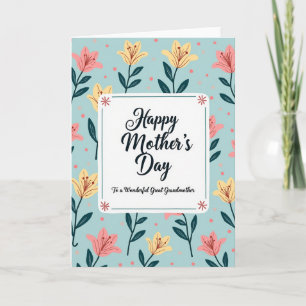 Floral Great Grandmother Card